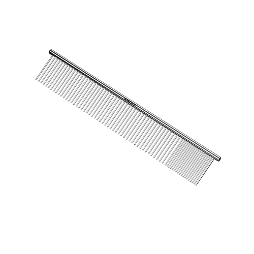 Andis 68545 Stainless Steel Pet Dematting Comb, 10in | Removes knots, mats & loose hair, lightweight balanced design, dog grooming brush accessory - size: 10 Inch