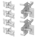 ZEKOO Stainless Steel Gate Hardware Kit, Self Closing Gate Hinges and Latch | Rust Proof, Use for Vinyl Fence Gate and Wood Fences Gate, Heavy Duty 2 Gate Latches 4 Gate Hinges (White) - color: White Two Set