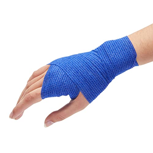 Juvale Stretch Vet Wrap - Self-Adherent Pet First Aid Tape - Secure Ankle Wrap & Wrist Support - Athletic Tape for Sports Use - Pack of 12, 2 in x 6 yd, 6 Colors