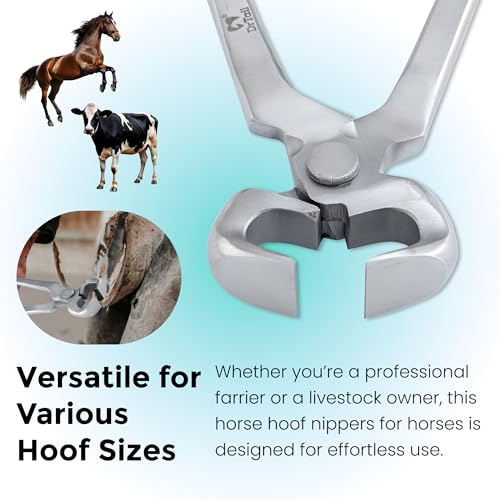 12" Hoof Nipper, Carbon Steel & Chrome Vanadium Farrier Tool for Horses – Durable, Sharp & Rust-Resistant - size: 12"Hoof Nipper