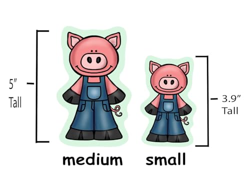 Three Little Pigs Story Set Flannel Felt Board Figures 14 Pieces PRECUT Plus Activity Pages Preschool Made in USA of Domestic Felt & Imported Ink(Medium) - size: 1 Medium Set: Three Pigs