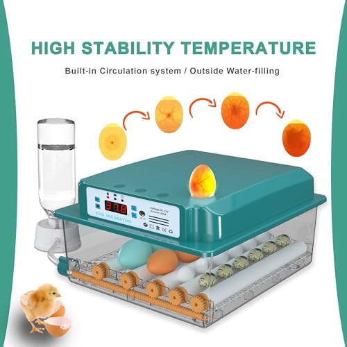 Choies 16 Egg Incubator,Incubators for Hatching Eggs,Automatic Egg Turning,Humidity Control,Automatic Water Adding,Incubator with Egg Candler,Quail Eggs Incubators for Hatching Chicken,Duck,Goose