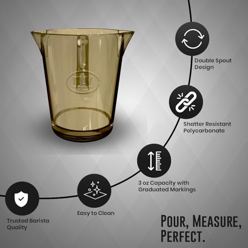 3 Oz Double Spout Polycarbonate Measuring Pitcher Yellow Cup