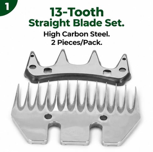 Sheep Shears Blade High Carbon Steel Straight 13 Tooth Electric Wool Cutter Goat Clipper Scissor Blade Replacement