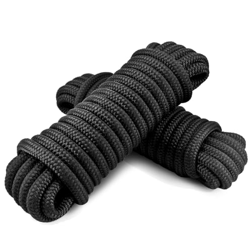 TetherTite Boat Dock Lines 5/8 Inch 20/25/30 Ft,Double Braided Nylon Boat Dock Lines with Loop, Mooring Line Marine Rope (3/4" x35') - size: 3/4"x35'