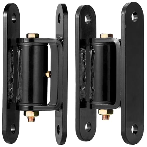 Heavy Duty Gate Hinges,7in,1100lbs Capacity,Thick Solid Steel | Built in Roller Bearing Hinges for Wood & Metal Gates, 90°Inward/Outward Smooth Swing, Bolt/Weld On Fence/Barn/Driveway,2Pack - size: Large-YJ