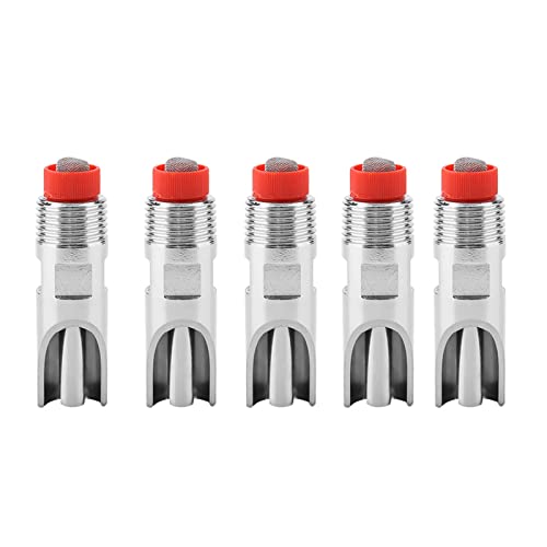 5Pcs Pig Water Nipple, Automatic Pig Nipple Drinker Feeder Stainless Steel Piglets Cattle Waterer Drinking Dispenser Feeding Watering Set Pig Home Farm Drinking Supplies