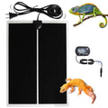 MQ Reptile Terrarium Heat Pad with LCD Digital Aquarium Thermometer, 6 x 11in Power Adjustment Under Tank Heater Mat for Pets, Small Animals, Seedling, 7W - size: 7W, 6*11 in