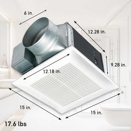 Panasonic WhisperCeiling Bathroom Exhaust Fan, 290 CFM, FV-30VQ3