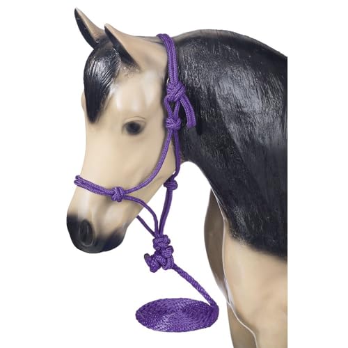 Tough1 Miniature Poly Rope Halter with Lead - color: Purple, size: Large