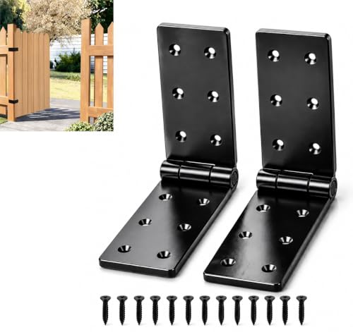 Fence Hinges for Outdoor Wood Gates Heavy Duty,270°Solid Folding Butt Hinges, Rust-Resistant (3 Pack) - size: Hinges Heavy Duty 3Pcs
