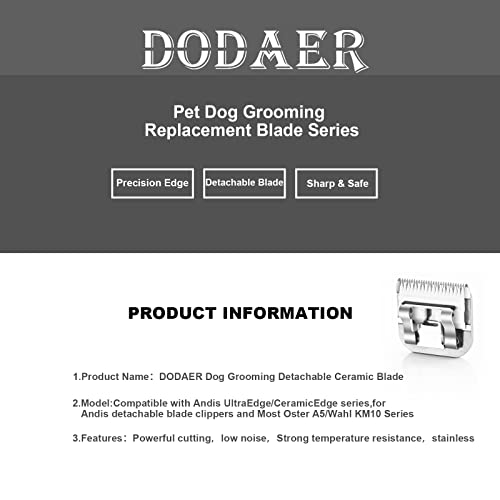7F/5F/4F Dog Grooming Blades Set,Compatible with Andis,Oster A5,Wahl KM10 | Include 7F/5F/4F Detachable blade ,3 Count,Made of Stainless Steel - size: 7F+5F+4F
