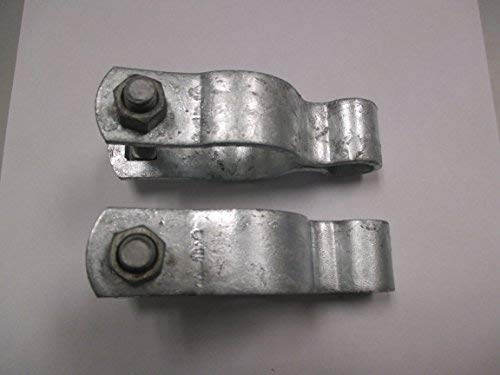 Pressed Steel Chain Link Fence Frame Hinge w/Bolt - (2 Sets Pack) (1-5/8") - size: 1-5/8 Inch