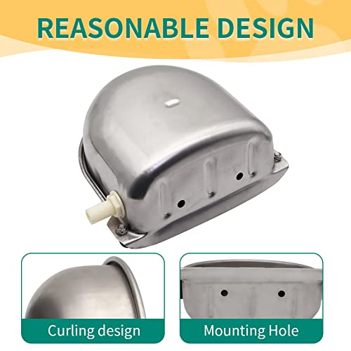 Automatic Cattle Waterer Stainless Steel Dog Water Bowl Outdoor & Indoor | Adjustable water level, Hanging With Garden Hose quick connect Mounting Screw, for sheep, ducks, pigs, horses, cows, chicken