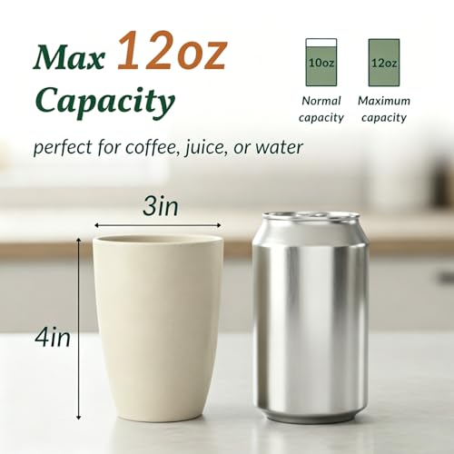 Homienly Water Cups Wheat Straw Drinking Glasses Cups 12oz Unbreakable Cups,Microwave and Dishwasher Safe Cup Set,6 PCS Stackable Cups for Kitchen,Camping-Colorful - color: MatteMulti, size: 12 Ounces