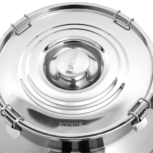 88L/23.3Gal Milk Can, 304 Stainless Steel Airtight Storage Pail with Locking Sealed Lid, Carry Handle, Heavy Duty Food Grade Bucket, Storage Container for Wine, Oil, Beverage, Home, Farm, Kitchen Use - size: 88L/23.3Gal