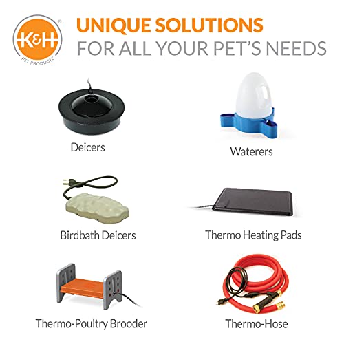 K&H Pet Products Perfect Bucket Heater w/ Cord Clip Gray 5" 80W