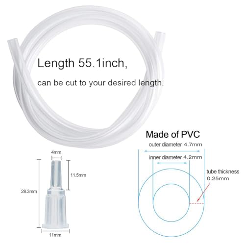 2 Pack 200ml Syringes with 55.1 Inch Tube and Needle 14G 1.5”, Large Plastic Syringe Individually Packaged for Scientific Labs, Watering, Refilling - style: 200 ml