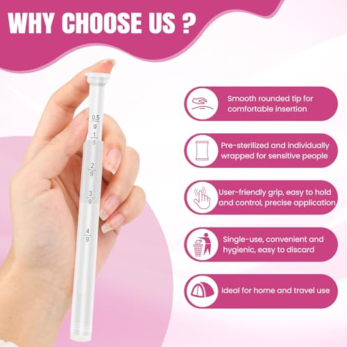 TENKAIWICK Vaginal Suppository Applicator 100Pk, Individually Wrapped, Soft Tip - style: 100 count (pack of 1)