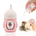 Ergonomic Pet Nursing Bottle,Puppy Bottles for Nursing Puppy Milk - 20ml Slow Flow Kitten Bottle Feeding kit for Newborn Kittens/Puppies/Small Animals, Easy-Clean Silicone Feeder (‌Pink‌) - color: ‌Blush Pink‌