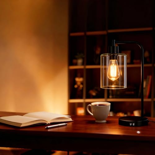 Large Clear Cylinder Glass Lamp Shade, Lip-less Light Fixture Cover, Replacement Globe for Desk Lamps, Wall Sconces, Pendant Light