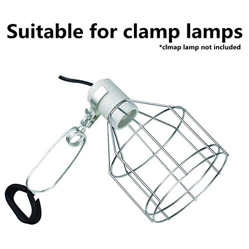 Pack of 2 Adjustable Heat Lamp Clip Stand Fixture for Reptile Heat Lamp, Flexible Reptile Dome Clamp Lamp Holder for Ceramic Heat Emitter & Reptiles Baking Heat Lamp Bulb