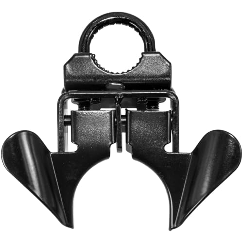 -Black Powder Coated Chain Link Fence Butterfly Gate Latch - 1-3/8" Gate Frame and 2-3/8" Gate Post - Fence Gate Latch with Hole for Padlock - size: 1-3/8" X 2-3/8"