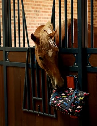 Harrison Howard Complete Horse Grooming Set, 11-Piece Advanced Daily Grooming Tools with Extra Brushes for Full Horse Care Black Brushstroke Ponies - color: Black