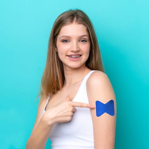 160Pcs Blue Metal Detectable Waterproof Adhesive Bandages 1.75" X 2" Butterfly Shape Food Service Blue Bandages with Quilt-Aid Pad for Catering First Aid and Wound Care Supplies