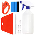Swpeet 10Pcs Wallpaper Smoothing Tool Assorments Kit, Vinyl Wrap Cutting Tool, Squeegee Scraper, Craft Knife with Blades, 500ML Spray Bottle for Stick Wallpaper Car Wrap Vinyl Window Tint Glass Film - color: N2