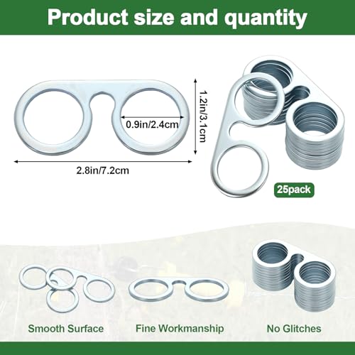 25 Pcs T-Post Electric Fence Gate Hook Heavy Duty Eyelet,Sliver - color: Silver