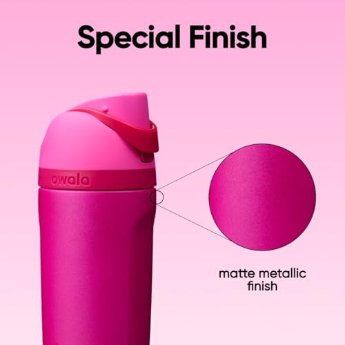 Owala FreeSip Kids Stainless Steel Water Bottle 16 oz Read My Lips - color: Read My Lips, size: 16 Ounces
