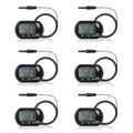 DaToo Aquarium Thermometer with Large LCD Display Fahrenheit/Celsius(℉/℃) Fish Tank Thermometer for Aquarium Reptile Terrarium Digital Water Thermometer with Suction Cup(6 Pack) - size: 6 Pack