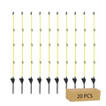 45 inch Electric Fence Posts Step in Fiberglass Insulated Plastic Electric Fence with Post, Electric Fence Stakes for Dogs, 20 Pack - color: 45 INCH, size: 20 pcs