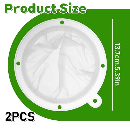 Ultra Fine Mesh Strainer, 2 Pcs 200 + 400 Mesh Nylon Fine Strainer for Liquids Brine Shrimp Net Plastic Colander Meshes Strainers for Juicing Cooking Oil Juice Nut Milk Cheese Wine Coffee Whey Grease