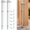 2 Pack,24" X 5/8" Cane Bolt Heavy Duty Drop Rod for Gate | Zinc Plating Gate Latch for Wooden Fence Metal Floor Latch Both Vertical and Horizontal