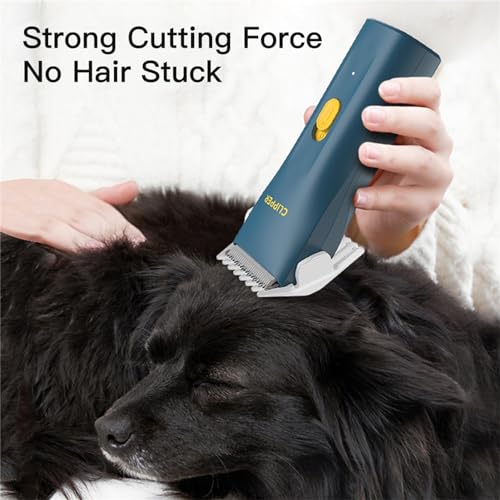 Prowerful Home Professional Dog Grooming Kit Clipper Low Noise USB Rechargeable Gifts for Dog Cat Green,TS006 - color: Ts006-green