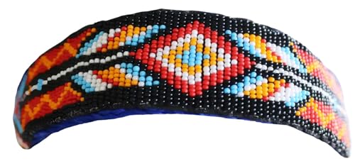CHALLENGER Horse Nylon Beaded Noseband Braided Black Mule Tape Rope Halter Lead Rope 606200 - color: Blue Beaded