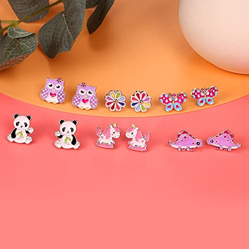 30 Pairs Hypoallergenic Earrings for Girls Sensitive Ears with Stainless Steel Post -Assorted Cute Stud Earrings for Teens Girls Women - style: #2-Cute