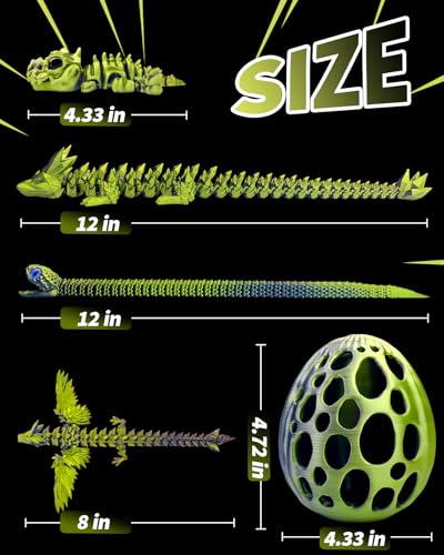 5 Pcs，12" 3D Printed Dragon Eggs,Dinosaur Egg,Crystal Dragon Toys,Snake Eggs, Animals,Fidget Toy,Desk Executive Toy，Easter Eggs Basket Stuffers,Toys for Boys Kids Teen 5-7 4-6 8-12 - color: Oo-02