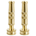 Twinkle Star Heavy-Duty Brass Adjustable Twist Hose Nozzle, 2 Pcs | 3/4” GHT Brass Garden Hose Nozzle, Adjustable Water Flow - color: *Nozzle Twist