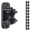 QMARK 20 Pack Electric Fence Wood Post Roller Insulators, Corner Insulators Black (20)