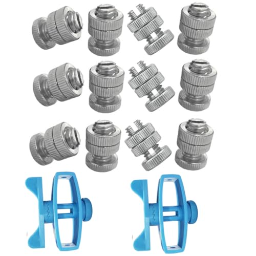 Electric Fence Wire Connectors and in Line Tensioner 14 Pack Aluminum Alloy Split Bolt Clamps with Plastic Tighteners for High Tensile Agricultural Fencing Farm Livestock and Poultry