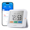GoveeLife Bluetooth Thermometer Hygrometer H5220, Large LCD Display 1-Pack | Temperature and humidity monitor with weather station, remote sensor, indoor thermometer for home baby room greenhouse - style: 1 Pack