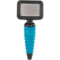 Master Grooming Tools Ergonomic Slicker Brushes — Molded Brushes for Grooming Dogs - Extra Small, 2¾" x 2", Teal/Black - size: Extra Small