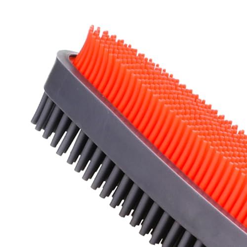Premium Rubber Pet Hair Brush - Removes Hair from Couches & Pets' Coats O - color: Orange