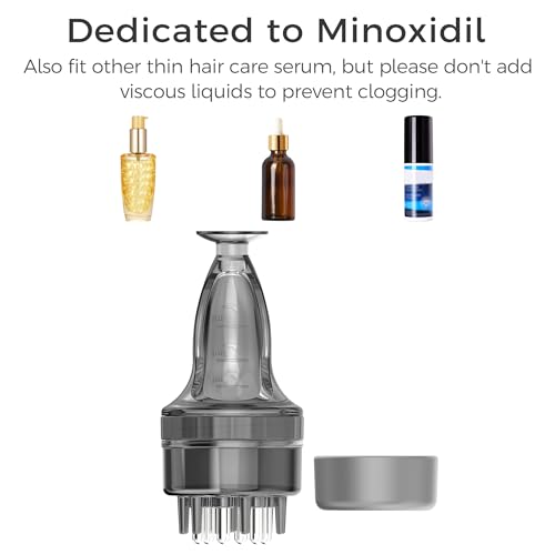 Minoxidil Applicator, Quick Efficient Apply No Messy Hair Serum Applicator | Small Minoxidil Applicator Tool, Hair Applicator Bottle Minoxidil Brush Scalp Applicator Comb Dedicated to Minoxidil - style: Style NNL-B
