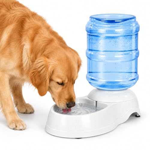 Pet Water Dispenser Station for Large Dogs and Cats,3 Gallon/11L Gravity Automatic Feeder, Cat Dog Water Fountain, Dog Water Bowl Dispenser,Large Breed Dog Drinking Fountain - size: 3 Gallon Water