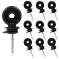 Black Electric Fence Insulator, 10Pcs, 91mm/3.58 inch | Screw-in, For Ranch Agricultural Fencing - color: Black