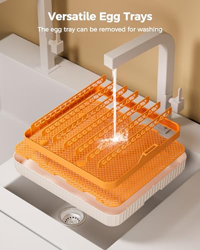 56 Egg Incubator with Automatic Egg Turning and Humidity Control, 360° Viewing, Chicken Incubator for Hatching Duck, Goose, Turkey, Quail, and Parrot Eggs, Egg Candler Ideal for Farm, Home